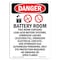 Signmission Safety Sign, OSHA Danger, 10" Height, Battery Room This, Portrait OS-DS-D-710-V-1842 - alternate 1